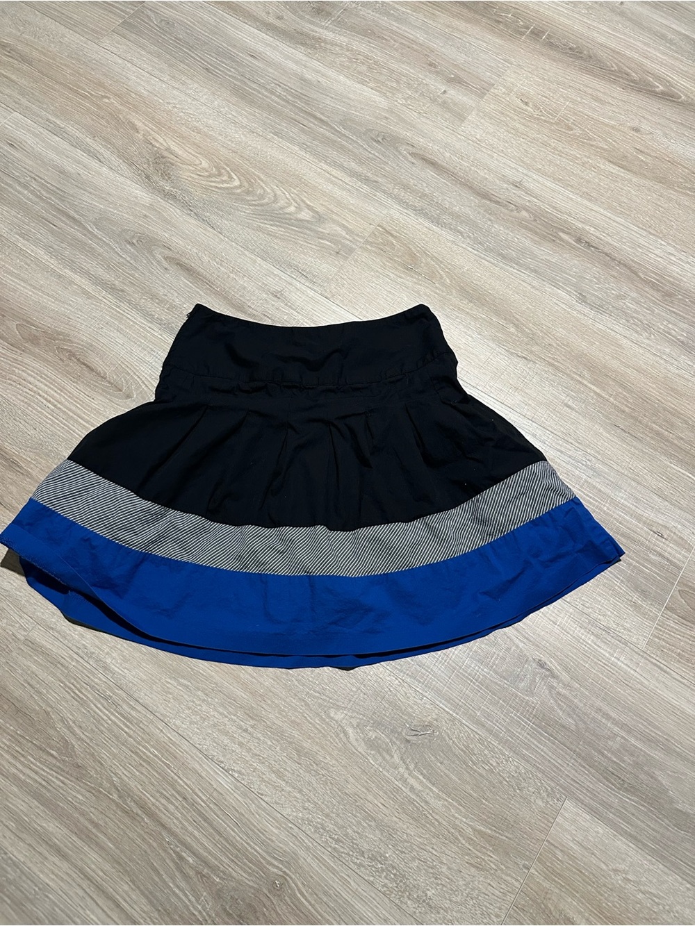 Black and Royal Blue Tiered Skirt
